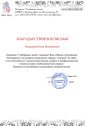 Благодарственное письмо за создание интернет аукциона компании «Серебряные лини»